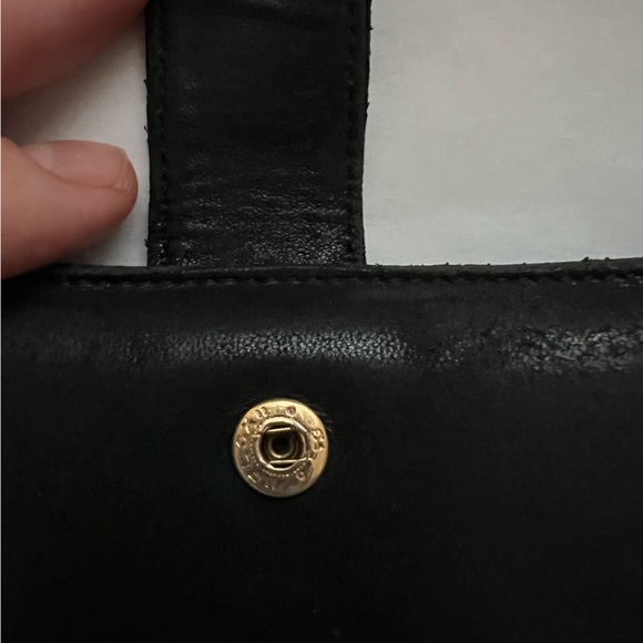 CHANEL Mini Black Caviar Leather Timeless Kisslock Compact Wallet Callouts shown - Picture 6 of 12